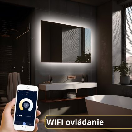 1486 led zrkadlo romantico 90x60cm neutralna biela wifi aplikacia