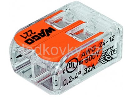 WAGO 221 412 svorka s páčkou 2 x 4mm2