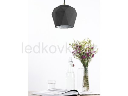 GantLights, Tmavý beton + Stříbrný vnitřek