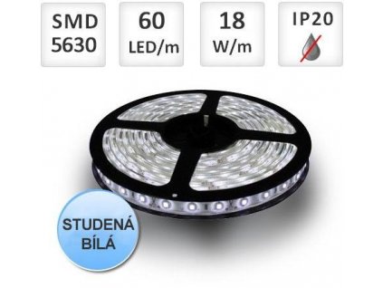 Berge LED pásek 5m, Profi, 60LED/m, 5630, 18W/m, Studená