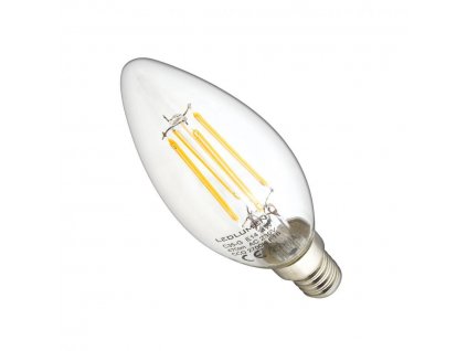 LEDlumen LED žárovka 4W COB Filament E14 470lm Teplá