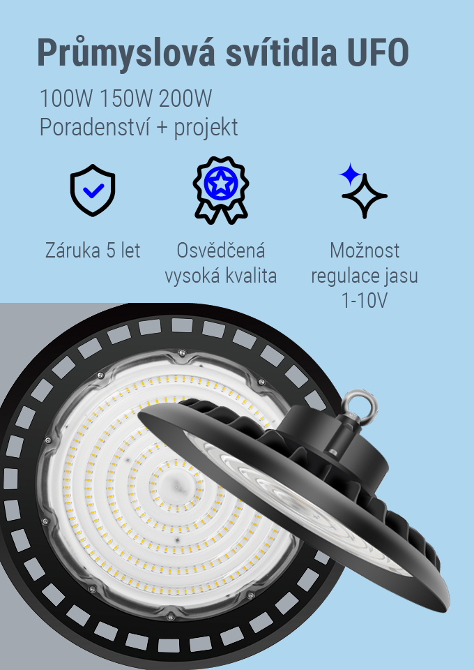 Průmyslové světlo UFO