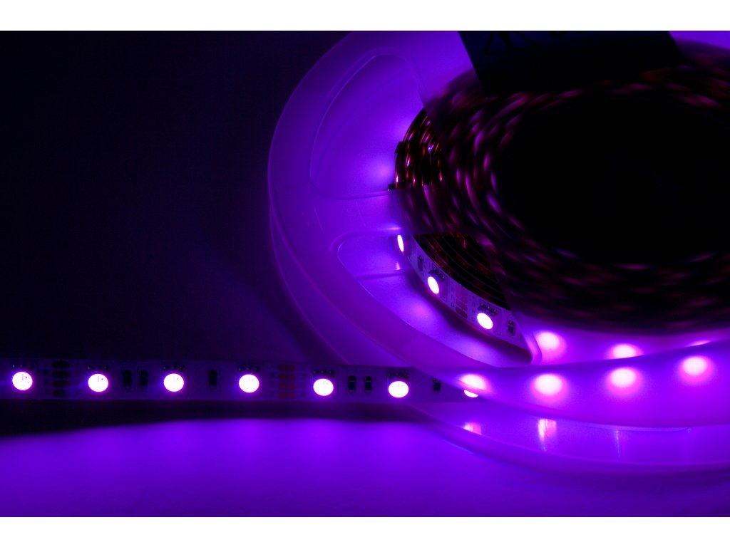 LED pásek samolepící 24V, 14,4W/m, IP20 - RGB