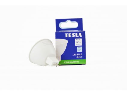 Tesla - LED žárovka GU5,3 MR16, 6W, 12V, 470lm, 25 000h, 4000K denní bílá, 100°