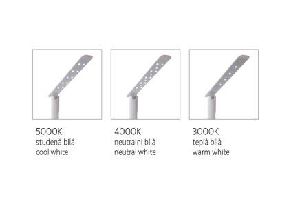LED stolní lampička ROBIN - bílá, černá