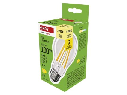 LED žárovka Filament A60 / E27 / 10,5 W (100 W) / 1521 lm / teplá bílá