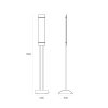 moderno elegante stojaci lampa technicky vykres
