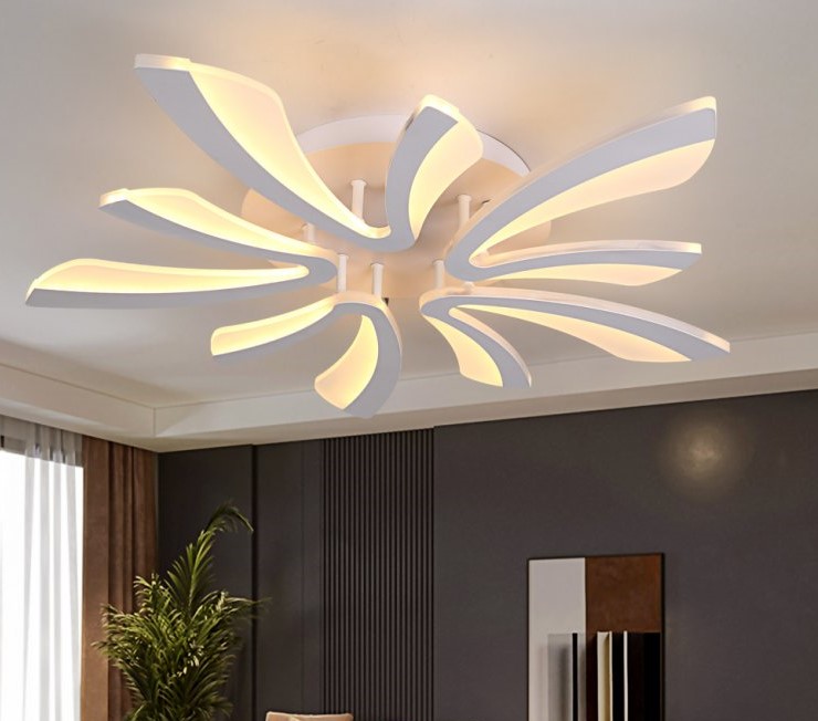 LED stropní svítidlo, designový lustr s dálkovým ovládáním