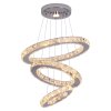 Moderní závěsný led křišťálový lustr tři kruhy