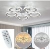 Moderní stropní led křišťálový lustr pět kruhů