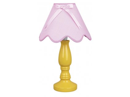 Tabel Lamp LOLA  Yellow 1X40W E14 Shade Pink