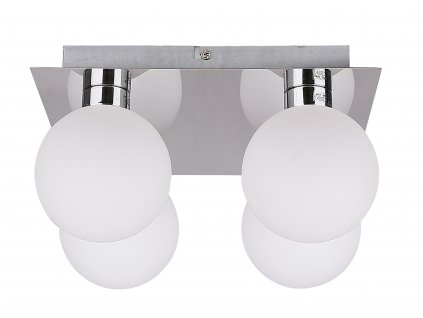 ODEN Stropní svítidlo Chrome 4X40W G9 White lampshade