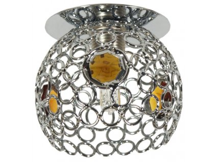 SK-74 CH/AM G9 CHROME Podhledové svítidlo DECORATIVE 1X40W G9 AMBER CRYSTAL