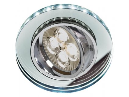 SSU-23 CH/TR+WH GU10 50W+LED SMD 230V WHITE 2 1W Chrome Podhledové svítidlo  Lustr   ROUND   GLASS TRANSPARENT