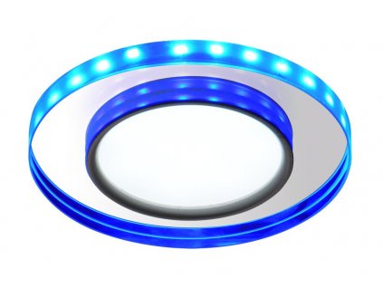 SSP-23 CH/TR+BL 8W LED 230V RING LED BLUE  Podhledové svítidlo  Lustr  ROUND  GLASS TRANSPARENT