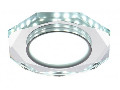 SSP-24 CH/TR+WH 8W LED 230V RING LED WHITE Podhledové svítidlo  Lustr OCTAGONAL GLASS TRANSPARENT