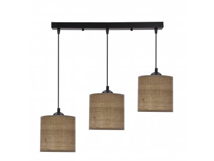 LEGNO Lustr black 15 3X40W E27 lampshade nut veneer