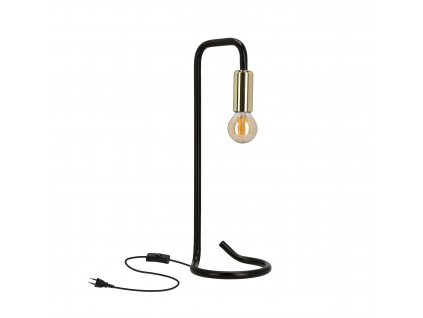 HERA Stolní lampa black golden 1X40W E14