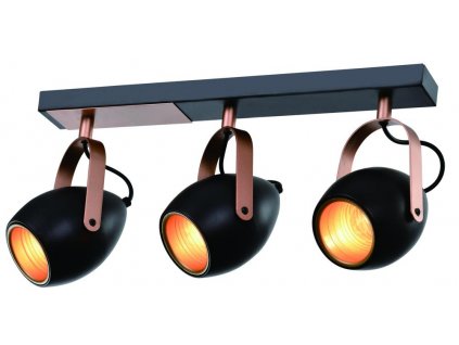 ANICA CEILING BAR BLACK 3X40W E14 GOLDEN REFLECTOR