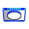SSP-22 CH/TR+BL 8W LED 230V RING LED BLUE Podhledové svítidlo  Lustr  SQUARE  GLASS TRANSPARENT