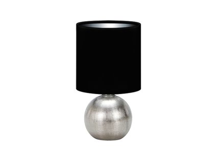4387 moderna stolna lampa perlo e14 silver black