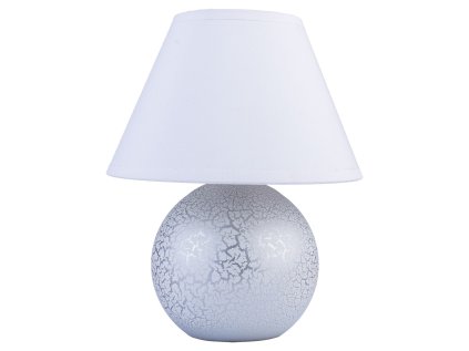 6028 moderna stolna lampa kula e14 biely mramor