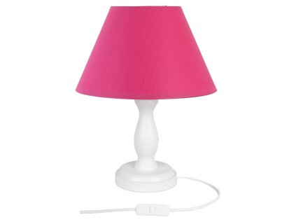 6340 moderna stolna lampa stefi 1 e14 biela ruzove tienidlo