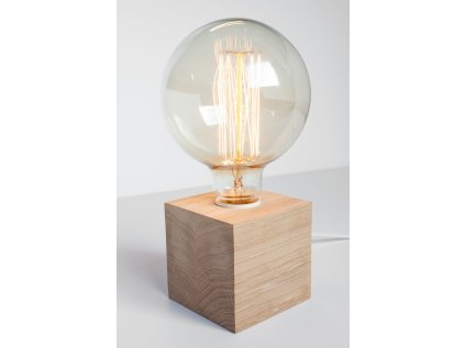 6373 moderna stolna lampa cubo 1 e27 drevo