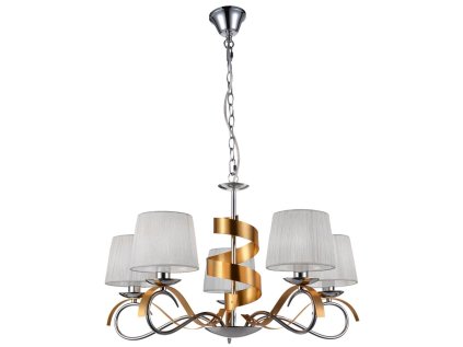 DENIS Luster 5X40W E14 Chrome / Gold