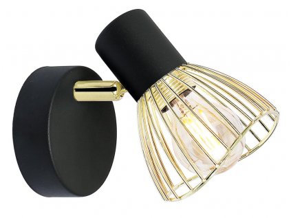 FLY Nástenné svietidlo 1X40W E14 Black / Gold