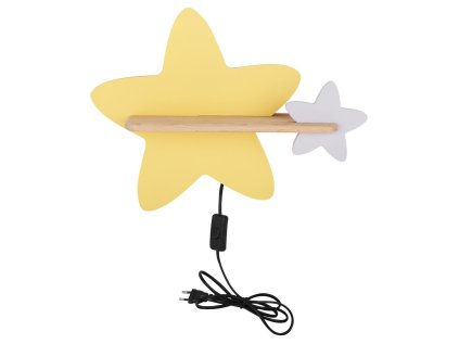 STAR Nástenné svietidlo 5W LED IQ KIDS WITH CABLE, SWITCH AND PLUG GOLDEN+GRAY