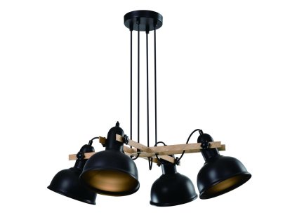 RENO Luster BLACK 4X40W E27 BLACK LAPMSHADE