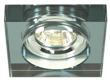 SS-16 CH/BK MR16 Chrome Podhľadové svietidlo  Luster SQUARE GLASS BLACK