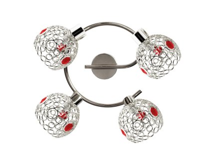 Lamp ARON SPIRALA 4X40W G9 Chrome  Crystal Red