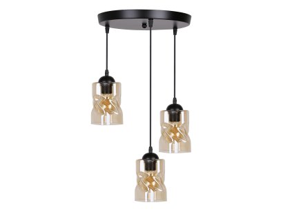 FELIS Luster  Black 3X60W E27 Amber lampshade