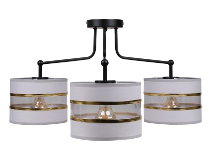 ANDY Luster Black 3X40W E27 Gray+Golden lampshade