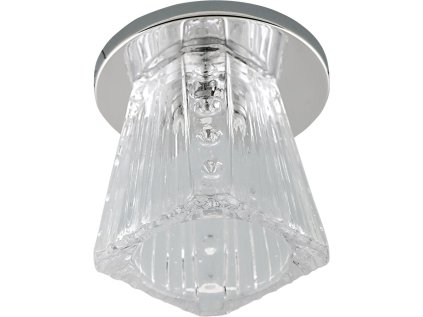 SK-58 CH/WH G4 Podhľadové svietidlo CONSTANT CRYSTAL 20W G4 PYRAMID SQUARE