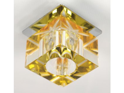 SK-47 CH/YE-T G4 Podhľadové svietidlo CONSTANT CRYSTAL 20W G4 CUBE BACKGROUND YELLOW