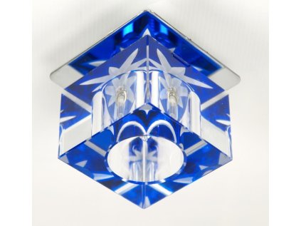 SK-47 CH/BLU-T G4 Podhľadové svietidlo CONSTANT CRYSTAL 20W G4 CUBE BACKGROUND BLUE