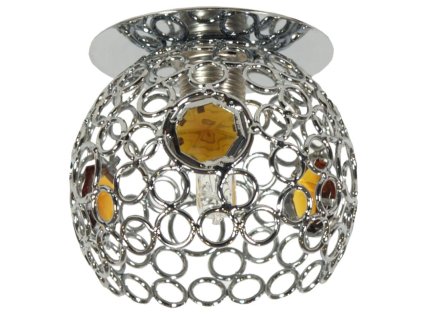 SK-74 CH/AM G9 CHROME Podhľadové svietidlo DECORATIVE 1X40W G9 AMBER CRYSTAL