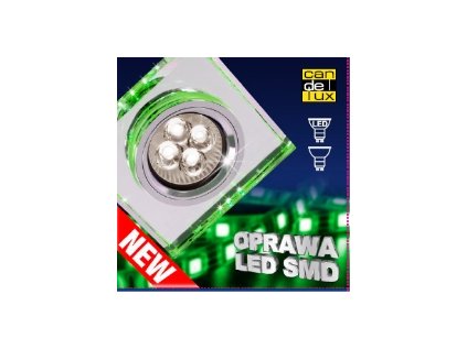 Celing Downlight SS-22 CH/TR+GR GU10 50W+LED SMD 2,1W Green 230V Chrome  KW