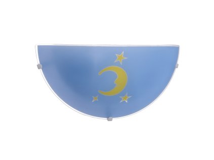 MOON Stropné svietidlo 1/2 blue with yellow E27 1x60W