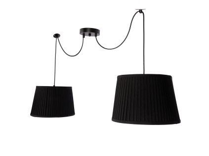 GILLO Luster lamp black 2X40W E27 black lampshade