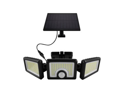 Solárny reflektor s pohybovým senzorom SALEM LED 5W BLACK Cold White