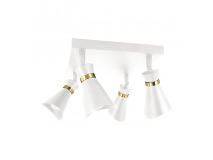 Stropné bodové svietidlo LORETA SPT E14 4D WHITE/GOLD