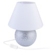 6028 1 moderna stolna lampa kula e14 biely mramor