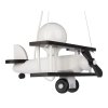 6166 3 detsky luster lietadlo male e27 biela cierna