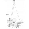 6205 2 detsky luster lietadlo clipper e27 modra strieborna