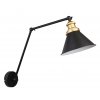 FUNDO Nástenné svietidlo black+golden 1X40W E27 black lampshade