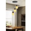 BISTRO Luster Black  3X40W E27 Brown lampshade